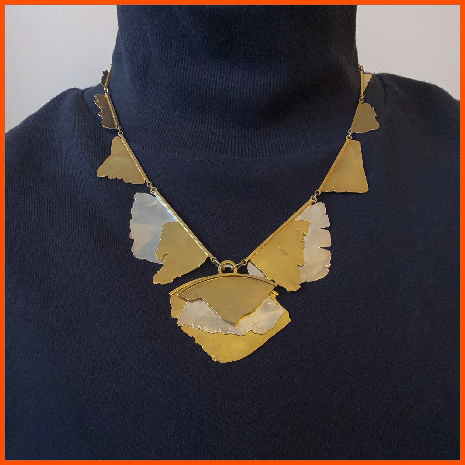 Torn Gold and Silver Layered Necklace